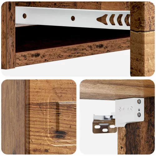  Fali oldaltábla Antik Fa 87,5 x 34,5 x 17 cm Szerelt Fa