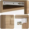  Fali oldaltábla Kézműves Tölgy 87,5 x 34,5 x 17 cm Szerelt Fa