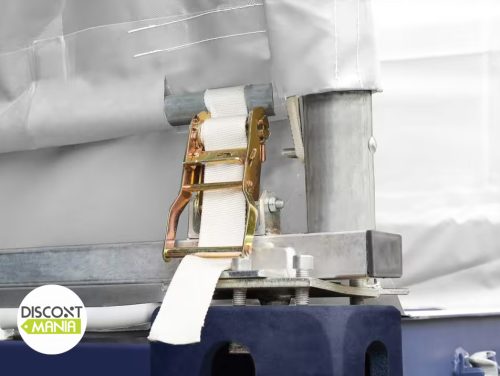 TP Contop 6x6m konténer sátor PE 1400 ponyvával, fehér