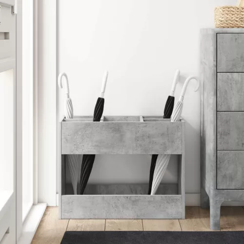  Napernyő Állvány tárolóval Beton Szürke 65 x 24 x 50 cm Faanyag