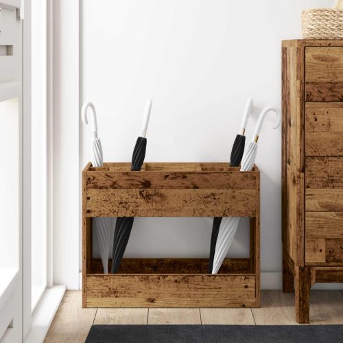  Napernyő Állvány tárolóval Öreg fa 65 x 24 x 50 cm Faanyag