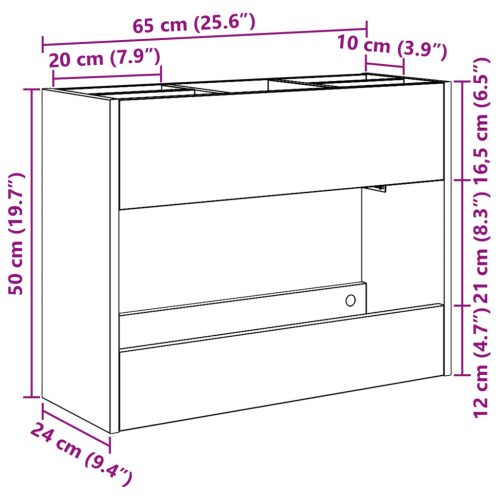  Napernyő Állvány Artisan tölgy 65 x 24 x 50 cm Faanyag