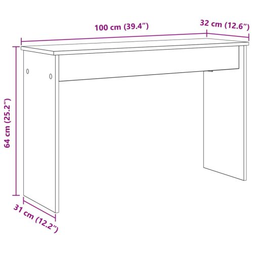  Billentyűállvány Beton Szürke 100 x 32 x 64 cm Faanyag