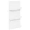  Magazin állvány polcokkal Fehér 51 x 11 x 102 cm Faanyag