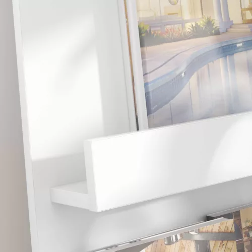  Magazin állvány polcokkal Fehér 51 x 11 x 102 cm Faanyag