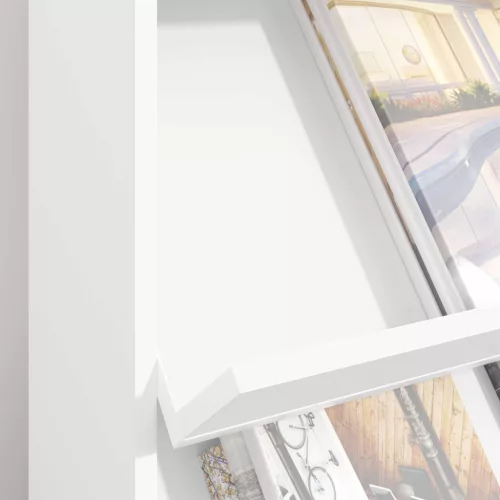  Magazin állvány polcokkal Fehér 70 x 41 x 156 cm Faanyag