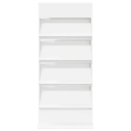  Magazin állvány polcokkal Fehér 70 x 41 x 156 cm Faanyag