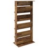  Magazin állvány polcokkal Öreg fa 70 x 41 x 156 cm Faanyag