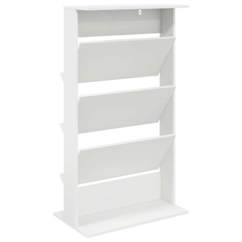  Magazin állvány polcokkal Fehér 70 x 41 x 126 cm Faanyag