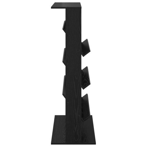  Magazin állvány polcokkal Fekete tölgy 70 x 41 x 126 cm Faanyag