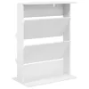  Magazin állvány polcokkal Fehér 70 x 41 x 96 cm Faanyag