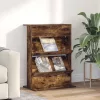  Magazin állvány polcokkal Füstölt tölgy 70 x 41 x 96 cm Faanyag