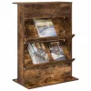  Magazin állvány polcokkal Füstölt tölgy 70 x 41 x 96 cm Faanyag