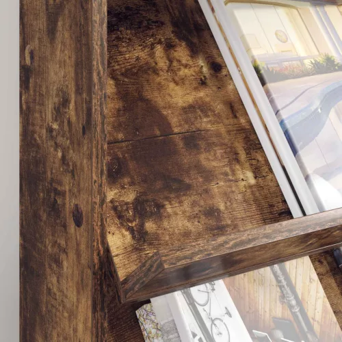  Magazin állvány polcokkal Füstölt tölgy 70 x 41 x 96 cm Faanyag