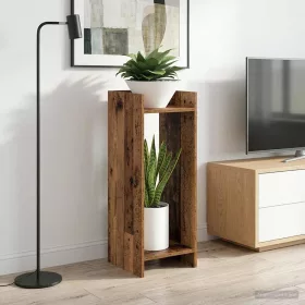    Növényállvány 2 pcs Öreg fa 30 x 30 x 80 cm Mérnöki fa