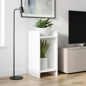    Növényállvány polcokkal Fehér 30 x 30 x 60 cm Mérnöki fa