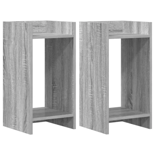  Növényállvány 2 pcs Szürke Sonoma 30 x 30 x 60 cm Mérnöki fa