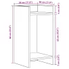  Növényállvány 2 pcs Kézműves Tölgy 30 x 30 x 60 cm Mérnöki fa