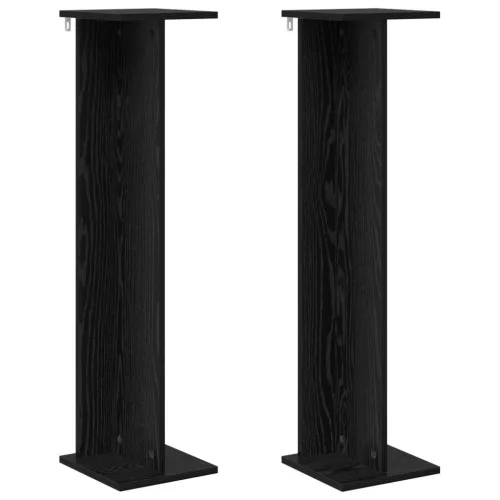  Növényállvány 2 pcs Fekete Tölgy 25 x 25,5 x 100,5 cm