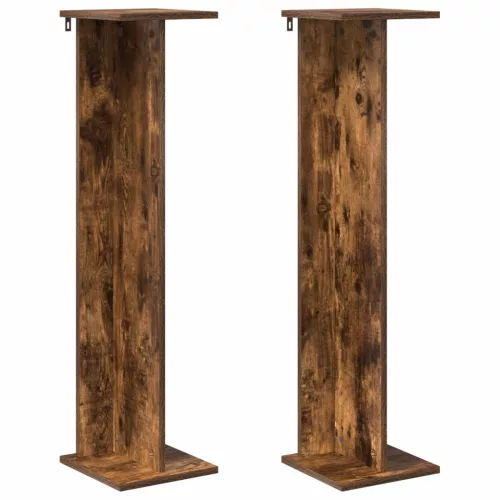  Növényállvány 2 pcs Füstölt Tölgy 25 x 25,5 x 100,5 cm