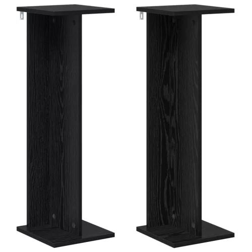  Növényállvány 2 pcs Fekete Tölgy 25 x 25,5 x 80,5 cm Mérnöki fa