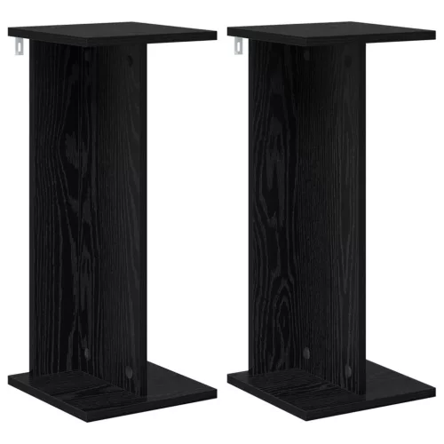  Növényállvány 2 pcs Fekete Tölgy 25 x 25,5 x 60,5 cm Mérnöki fa