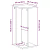  Növényállvány 2 pcs Fekete Tölgy 25 x 25,5 x 60,5 cm Mérnöki fa
