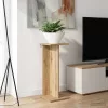  Növényállvány 2 pcs Kézműves Tölgy 25 x 25,5 x 60,5 cm