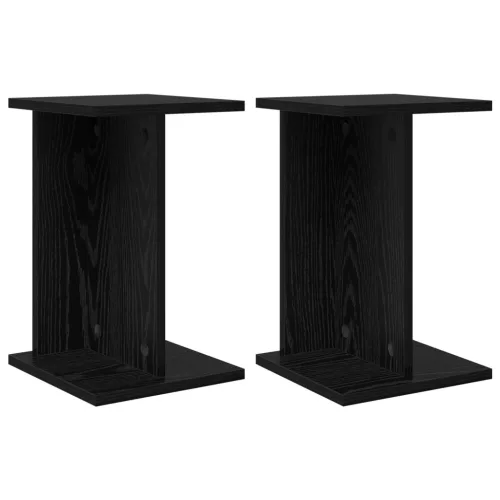  Növényállvány 2 pcs Fekete Tölgy 25 x 25,5 x 40,5 cm Mérnöki fa