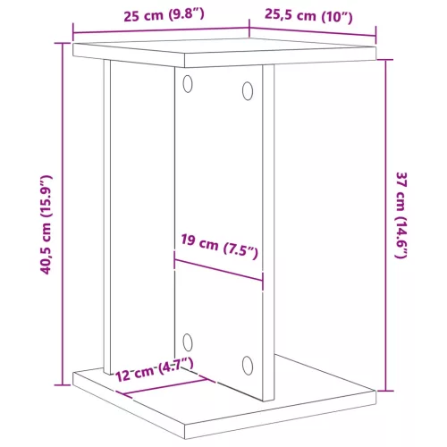  Növényállvány 2 pcs Öreg fa 25 x 25,5 x 40,5 cm Mérnöki fa