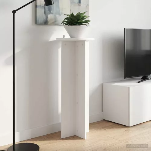  Növényállvány 2 pcs Fehér Ø40 x 100 cm Szerelt Fa
