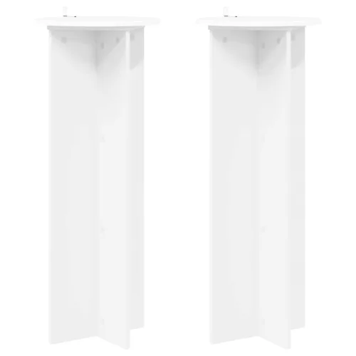  Növényállvány 2 pcs Fehér Ø40 x 100 cm Szerelt Fa