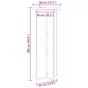  Növényállvány 2 pcs Fehér Ø40 x 100 cm Szerelt Fa