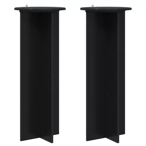  Növényállvány 2 pcs Fekete Ø40 x 100 cm Szerelt Fa
