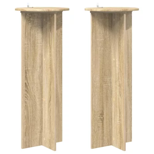  Növényállvány 2 pcs Sonoma Tölgy Ø40 x 100 cm Szerelt Fa