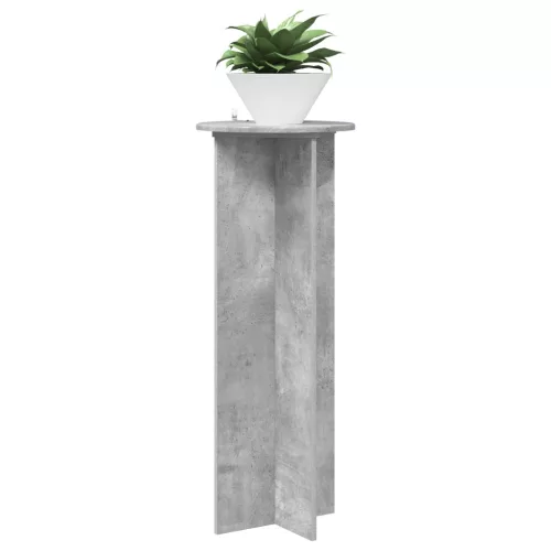  Növényállvány 2 pcs Betonszürke Ø40 x 100 cm Szerelt Fa