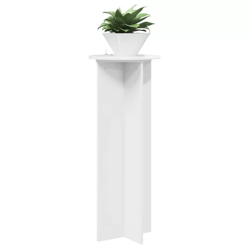  Növényállvány 2 pcs Magasfényű Fehér Ø40 x 100 cm Szerelt Fa
