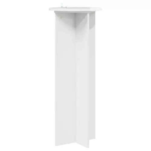  Növényállvány 2 pcs Magasfényű Fehér Ø40 x 100 cm Szerelt Fa
