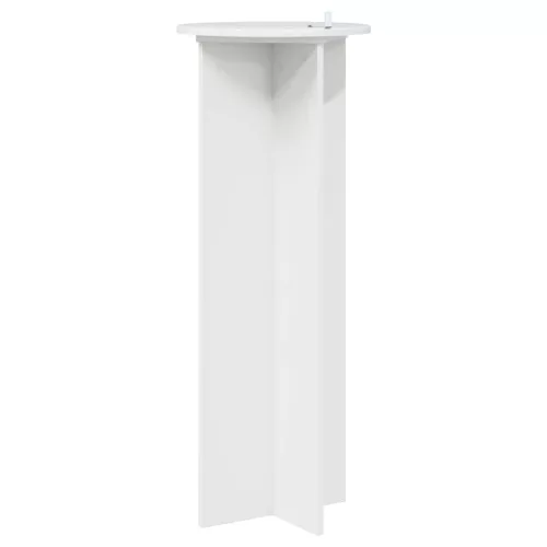  Növényállvány 2 pcs Magasfényű Fehér Ø40 x 100 cm Szerelt Fa