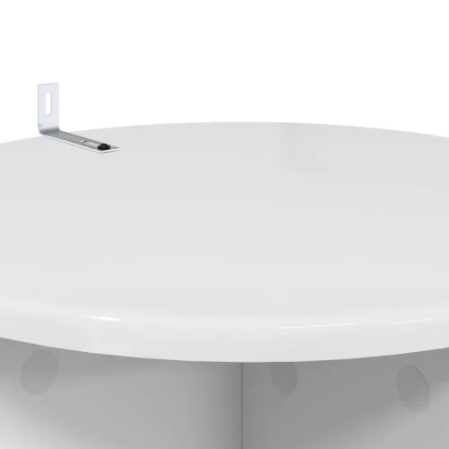  Növényállvány 2 pcs Magasfényű Fehér Ø40 x 100 cm Szerelt Fa