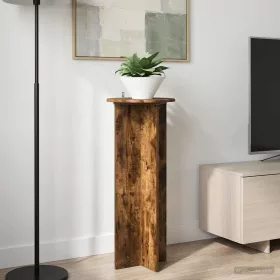    Növényállvány 2 pcs Füstös Tölgy Ø40 x 100 cm Szerelt Fa