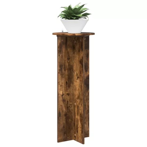  Növényállvány 2 pcs Füstös Tölgy Ø40 x 100 cm Szerelt Fa