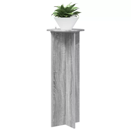  Növényállvány 2 pcs Szürke Sonoma Ø40 x 100 cm Szerelt Fa