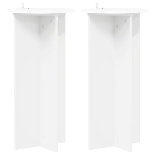  Növényállvány 2 pcs Fehér Ø40 x 80 cm Szerelt Fa