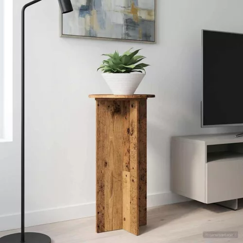  Növényállvány 2 pcs Antik Fa 40 x 40 x 80 cm Szerelt Fa