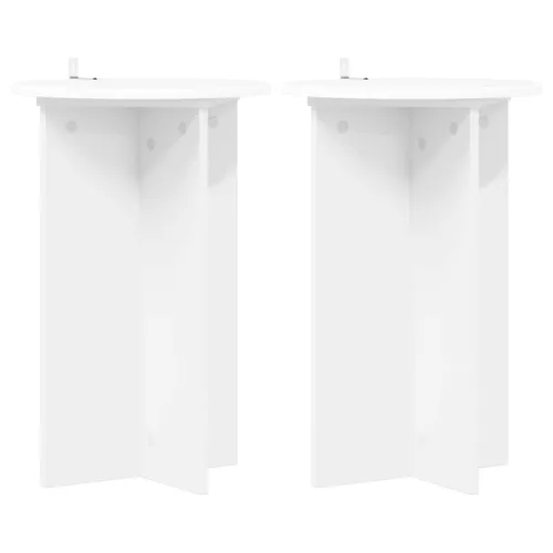  Növényállvány 2 pcs Fehér Ø40 x 60 cm Szerelt Fa