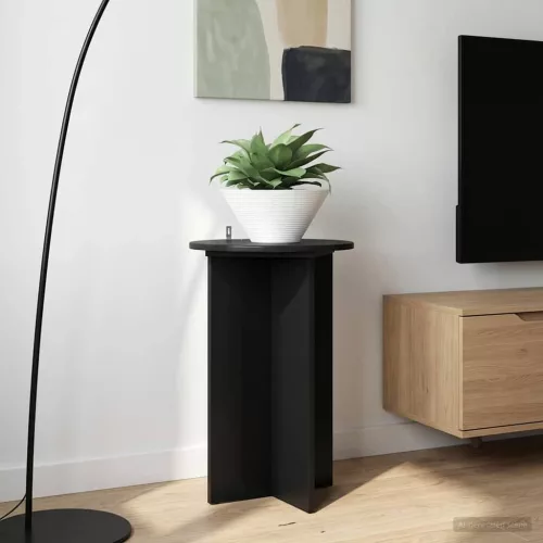  Növényállvány 2 pcs Fekete Ø40 x 60 cm Szerelt Fa