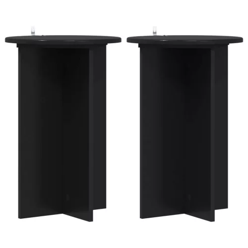  Növényállvány 2 pcs Fekete Ø40 x 60 cm Szerelt Fa