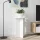  Növényállvány 2 pcs Magasfényű Fehér Ø40 x 60 cm Szerelt Fa