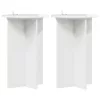  Növényállvány 2 pcs Magasfényű Fehér Ø40 x 60 cm Szerelt Fa